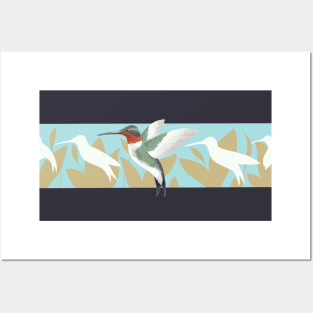 Humming bird flying Posters and Art